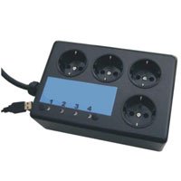 USB-Switch 4-Port Schuko-Steckdose mit Z-Cron - 2