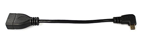 COM-FOUR® Micro HDMI Stecker auf HDMI Buchse Kabel Adapter rechts gewinkelt vergoldet schwarz (rechts gewinkelt) - 3