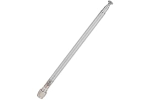 WALFRONT Antena Telescópica de Aleación de 6 Secciones, Conector Macho SMA Antena Telescópica Aérea Antenas de Radio TV Escáner de Radio DVB-T para Comunicación Radio 40MHz-6G