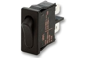 MICROMAKER Marquardt Tafelmontage Wippschalter, 1-poliger Ein/Ausschalter Ein-Neutral-Aus, 6 A 6.8mm x 19.2mm, IP 40-1901.1102