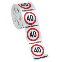 Preisvergleich Produktbild Geschenkband Happy Birthday 40, 3 Meter