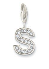 Thomas Sabo Damen-Charm Club-Anhnger Buchstabe S 925er Sterlingsilber mit weien Zirkonia 0241-051-14
