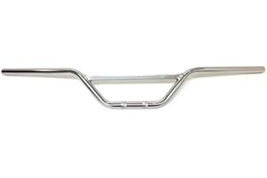 STREETPARTS24 Chrom Enduro Lenker 870 x 22mm passend für Simson, Zündapp, Hercules, Kreidler, Puch – Universal Mofa/Moped Lenker - Hochwertiger Motorradlenker