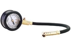 Draper Tyre Pressure Gauge with Flexible Hose | Handheld Dual Reading Gauge | Car Tyre Pressure Gauge | 69924, Blue