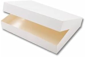 lepetitmitron Lot de 25 boîtes traiteur blanche 42x29x6 cm