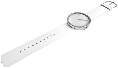 Picto Unisex Quartz Watch with White Dial Analogue Display and White Silicone Strap 43363
