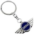 Mini Cooper Stylish Chunky Blue and Chrome Keyring
