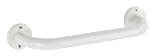 WENKO 18574100 Badewannengriff Basic 30 cm Weiß, Edelstahl rostfrei, 30 x 6 x 9.5 cm, Weiß