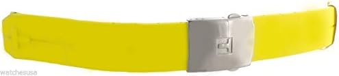 Authentic Tissot T-Touch Yellow Rubber Bracelet Strap Watch Band Silver Buckle Z252/Z253 20mm