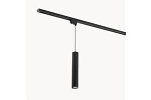 Qub – Suspension Tube pour rail monophasé – GU10 – noir – luminaire suspendu – éclairage sur rail – design moderne