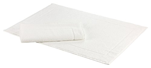 Floringo 2er Set Badvorleger Badematte Sprint 50x70 cm 95° Hotelqualität / weitere Farben erhältlich (weiß)