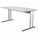 Produktbild Kerkmann Schreibtisch Aveto Edelstahl BxT 160x80cm lichtgrau