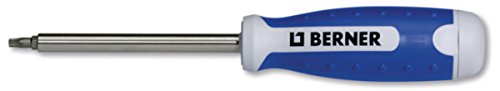 Berner Megapro Schraubendreher Schraubenzieher mit Bit Magazin im Griff inkl. 12 Bits Rundklinge mit Magnet lange Ausführung Bit Magazin Schraubendreher Torx Bitset - 3
