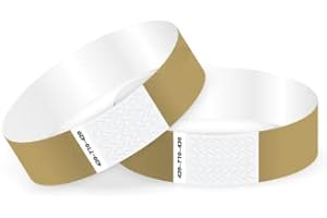 ‎TWIST4 Tyvek Einlassbänder in bunten Farben: Eintrittsbänder Partybänder Partybändchen Einlassbänder Securebänder aus Tyvek von Twist4 (250 Stück, Gold)