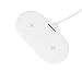 Produktbild sunnymi ® 10W Qi Drahtloses Ladegerät Wireless QI Fast Charger Dual-Pad Dock Halter Schnell Für Xiaomi Für Samsung Für Iphone (Weiß)