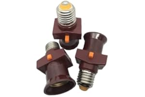 SIM GOLD LEAF Set di 3 Portalampada voleuse a vite E27 con interruttore 6 A Lot de 3