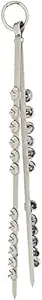 JAPS BIZ Steel 30 inch Silver Chimta Instrument for Dhol/Kirtan/Bhangra