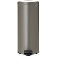 Brabantia NewIcon - Cubo de basura de pedal de 30 litros, color platinum