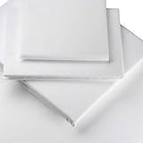 100% Egyptian Cotton 200 Thread Count White Double Fitted Bed Sheet