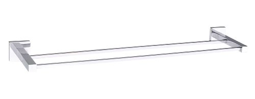 Wenko 17978100 Badetuchstange Duo San Remo Power-Loc - Befestigen ohne Bohren, Doppelstange, Chrom rostfrei, 63.5 x 5 x 13 cm