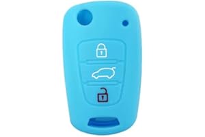 SALPIE Carcasa para llave con mando a distancia para Hyundai I20 - I30 - IX20 - IX20 - IX35 - Elantra (Azzurro, COVER)