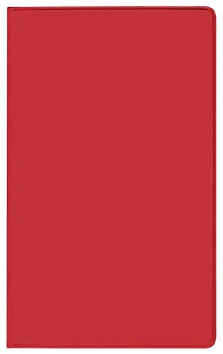 Taschenkalender Pluto geheftet PVC rot 2020: Terminplaner mit Monatskalendarium und Uhrzeit. Dünner Buchkalender - wiederverwendbar. 1 Monat 2 Seiten. 8,7 x 15,3 cm