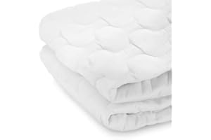 HAPPERS Topper Fibra Hipoalergénica Blanco con Tacto Pluma 105x190x2 cm