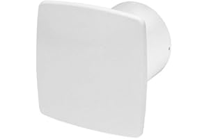 KB TOOLS Bathroom Extractor Fan – Multiple Options Including Pull Cord, Timer, Humidity Sensor – Silent or Turbo – Chrome, White and Black Finish Options – Low Energy Consumption ((Silent) Standard, PNB100)