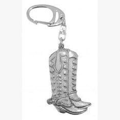 Cowboy Boots Keyring Gift, Supplied in Organza Bag