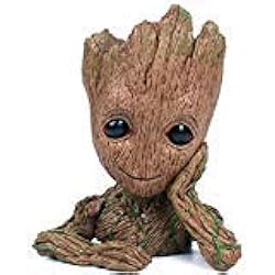 Aotuman Organiseur de bureau, crayon, support de pot de fleurs, parfait pour mini Succulents, le Galaxy Groot Action figures Modèle jouet Rangement Bureau, Candy Dish, festival Idée de cadeau 15,2 cm