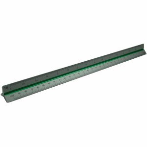Preisvergleich Produktbild Rumold Aluminium-Dreikant 30 cm Kunststoff Teilung ingenieur DIN
