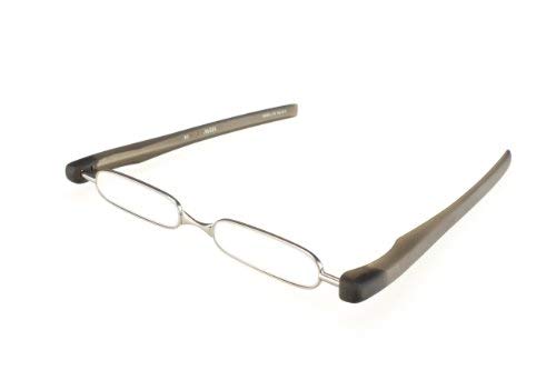 Gafas de lectura Podreader de Edison&King  las patillas con mecanismo plegable forman un estuche (gris oscuro, +1,50 dioptrias)