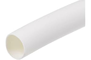 ZOREI Schrumpfschlauch, Länge 1 Meter, weiß schwarz, Durchmesser 3 mm, 5 mm, 6 mm, 7 mm, 8 mm, 9 mm, 10 mm (Ø5 mm, Weiß)