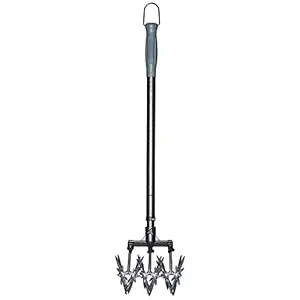 Yard Butler 32 to 52 Inch Adjustable Steel Garden Handheld Tiller and Cultivator