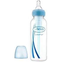 Tétine à Bouche Étroite Dr. Brown's Options+ - Silicone Médical, Débit Lent, Compatible Biberons Anti-Colique (0+ Mois)