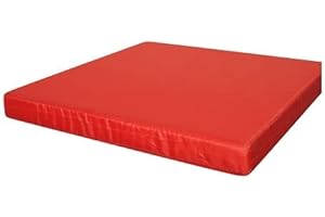 MOTHER LAND Water Resistance Rattan Patio Furniture Sofa Replacement Cushion seat Cover Pads (Seat 56cm x 52cm x 8cm, Red)