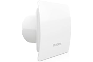 Bosch Thermotechnik Ventola Aspirazione Bagno 1500 DH W 125 - Ventilatore da Bagno e Toilette per Combattere Muffa e Umidità - Con Sensore di Umidità e Timer - Diametro da 125mm