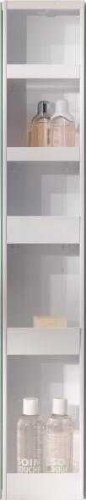 simple..*M* 4001070101884 Badspiegel-Drehschrank, 15 x 20 x 95 cm, metall, weiß