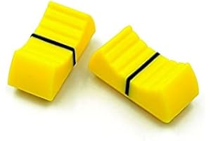 U/D Manopola di ricambio per console, mixer, slider, fader, 24 x 11 x 10 mm, compatibile con mixer Yamaha, Soundcraft e Behringer, 10 pezzi (giallo)