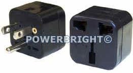 PowerBright PB 26 UK to US Grounded Electical Plug Adapter
