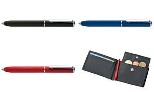 Online Mini Stylo Bille, rouge, rechargeable - ONLINE Mini Portemonnaie - rétractable, avec recharge D1 encre noire, petit - seulement 8 cm