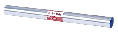 Viquel - Rouleau protège livre transparent - 10 mètres x 40 cm pour couvrir les livres - Matière à mémoire de forme - Finition lisse