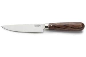 PALLARES SOLSONA - Cuchillo Cocina Acero Inoxidable 10 cm con mango redondo de madera de Palo Violeta