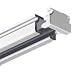 Produktbild GARDINEUM 2.40 m (2 x 1.20 m + Verbinder) eckige Schleuderschiene Gardinenschiene, alle Längen bis 4,60 m möglich, Aluminium, silber, 1-läufig, vorgebohrt!
