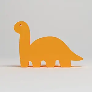 FLY FROG Kids Cute Dinosaur Theme Knobs in Pulls for Childrens Drawer Cabinets Wardrobe Door Furniture | Drawer Handle Knob with Screw - Set of 2 (Orange)