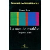 LA NOTE DE SYNTHESE . Catégorie A et B