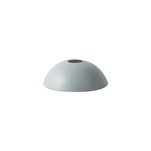 ferm LIVING Hoop Shade Lampenschirm, dusty blau pulverbeschichtet innen weiß H 7cm Ø 20cm