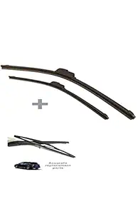 Accurate- Scross Front Frameless Wiper Blades and Rear Wiper Arm with Blade, Set of 4 Pc