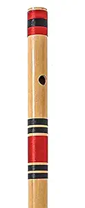 AIBANA Flute Beginners C Natural Medium Right Hand 8 Hole Bansuri Musical Instrument Size 19 inches Best for Beginners