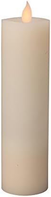 The Gerson Company 2" D x 8" H Wax Soreal 360(R) LED Candle with 5-Hour Timer Feature, Bisque Color, Vanilla Scent